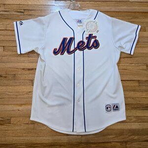 NWT White Majestic Authentic MLB New York Mets Baseball Jersey USA